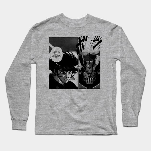 Super Classic Mechas: Crab-Manga Long Sleeve T-Shirt by Evil Never Wins